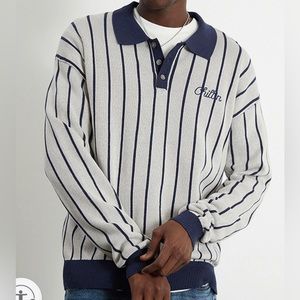 PacSun Pinstripe Polo Knit Sweater